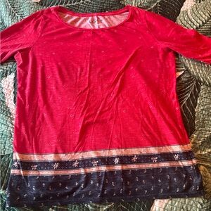 Ann Taylor loft Elegant Red Women's Top SZ small